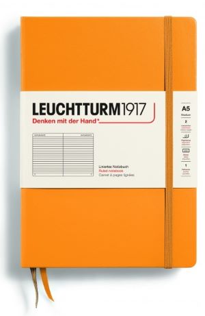 Notizbuch Medium (A5) Hardcover 251 nummerierte Seiten, Rising Sun,