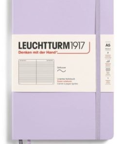 Notizbuch Medium (A5) Softcover 123 nummerierte Seiten, Lilac, Liniert