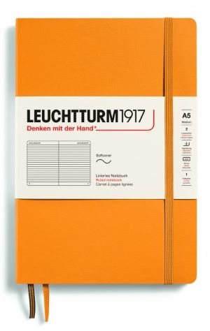 Notizbuch Medium (A5) Softcover 123 nummerierte Seiten, Rising Sun, Lin