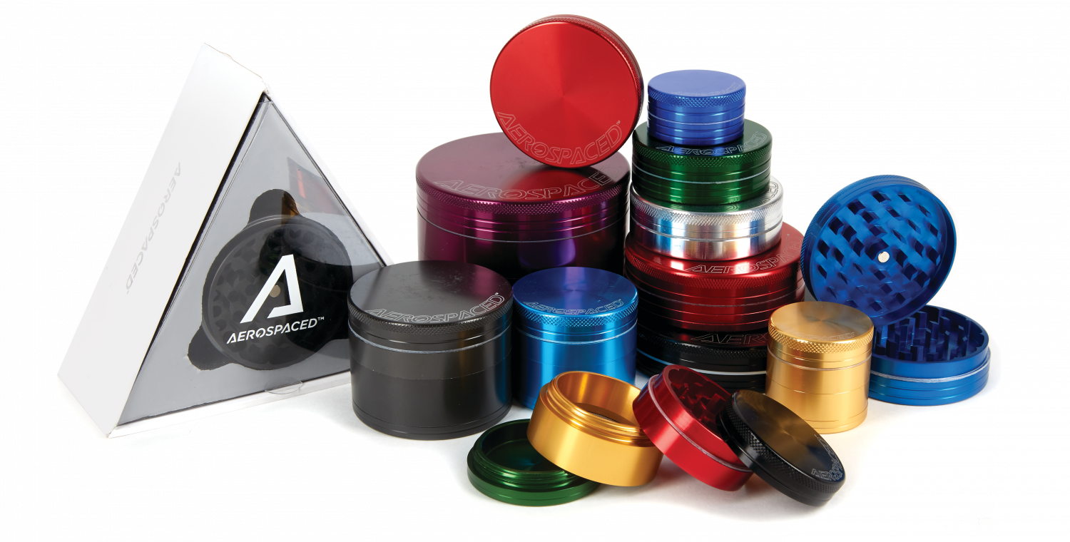 Aerospaced Grinder, 4 Teile mit Pollensieb (63mm) in 6 versch. Farben – Bild 9