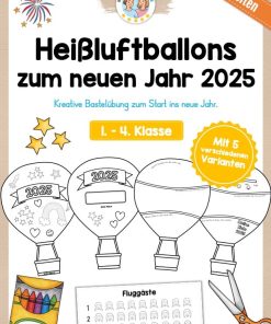 Heißluftballons zum neuen Jahr 2025 [Digital]