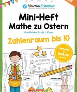 21 Seiten: Mathe Oster-Heftchen (Zahlenraum bis 10) [Digital]