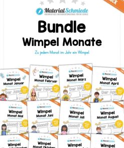 Bundle: Wimpel Monate (12 Stück) [Digital]