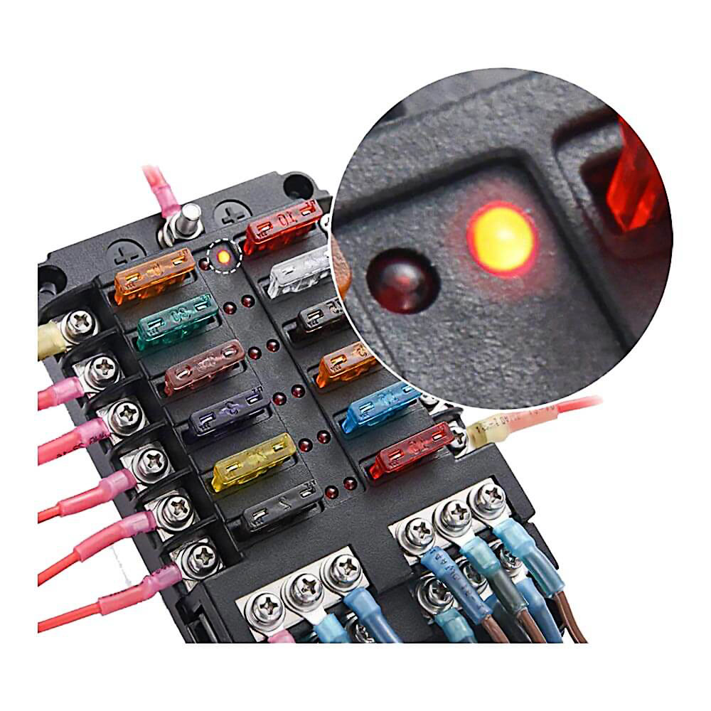 Sicherungshalter 12-fach für KFZ Flachsicherungen – Bild 2