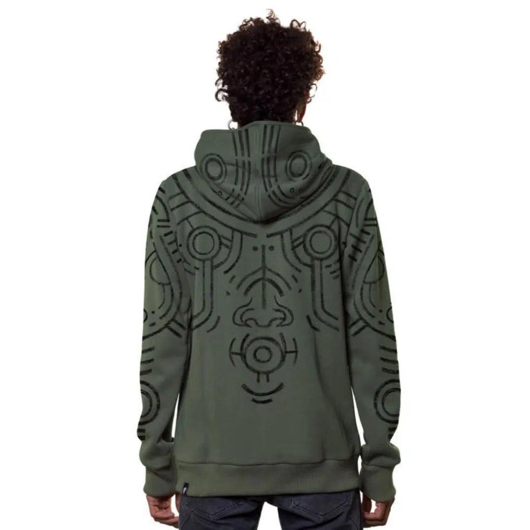 Kapuzenjacke „War Paint“ – Green