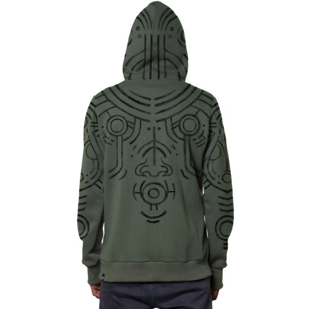 Kapuzenjacke „War Paint“ – Green – Bild 3