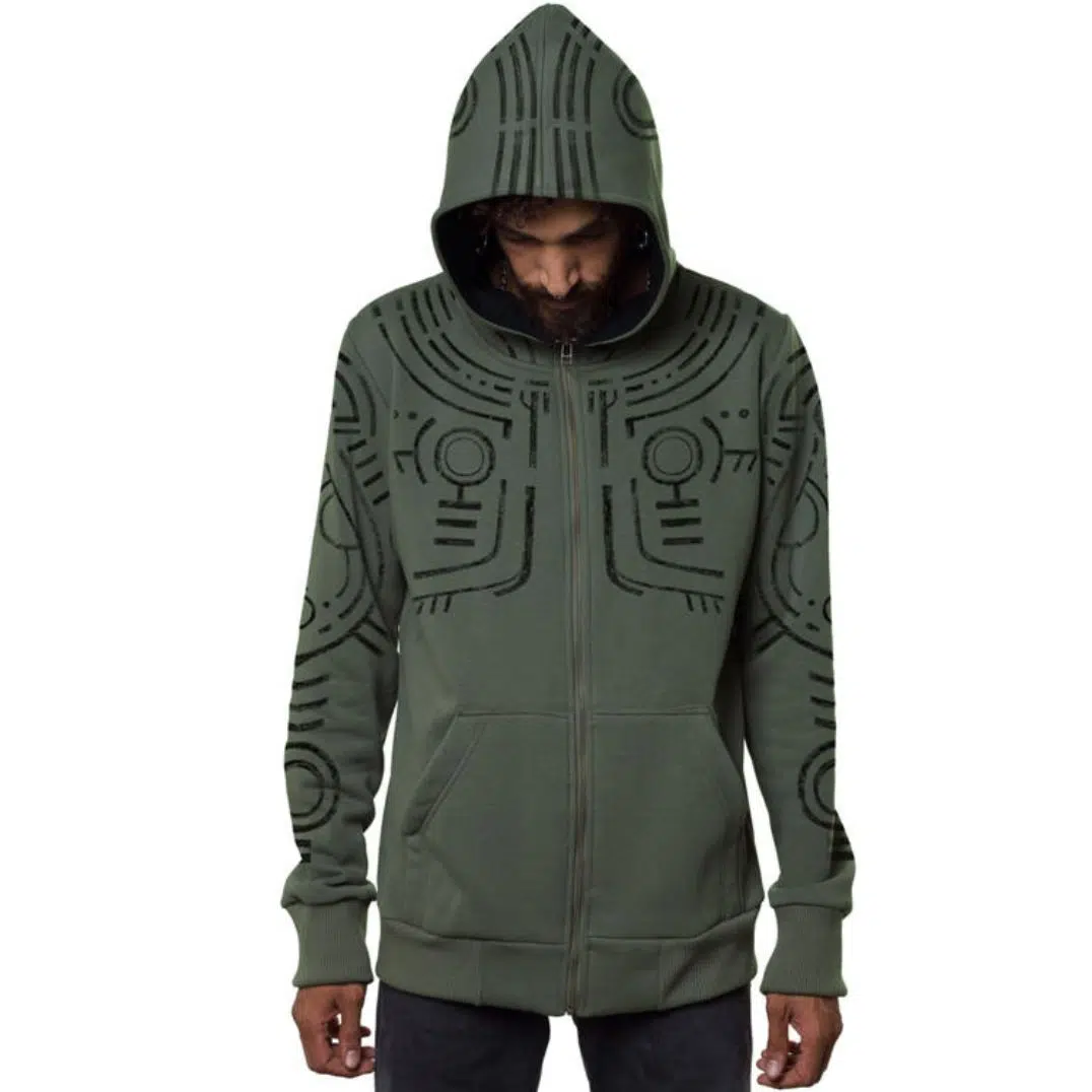 Kapuzenjacke „War Paint“ – Green – Bild 2